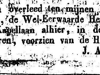 Algemene Begraafplaats Veenhuizen overlijdenkapelaan Gerritsen