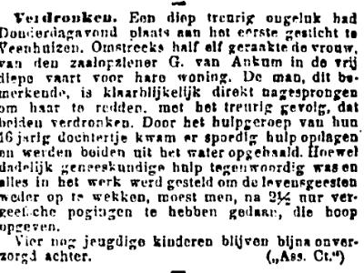 Algemene Begraafplaats Veenhuizen drama in 1912