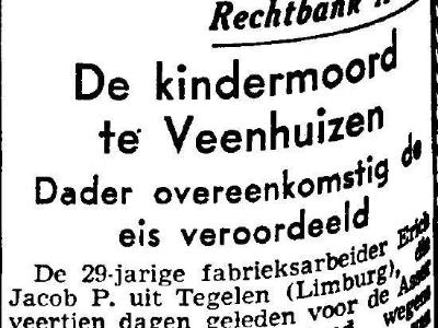 Algemene Begraafplaats Veenhuizen Nieuwsblad van het Noorden 10 april 1953